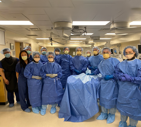 fellows in an operating room